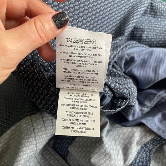 Alexander McQueen Blue Cotton Mini Skull-Print Blazer Jacket EUC Sz IT 50/US 40 - Picture 13 of 13